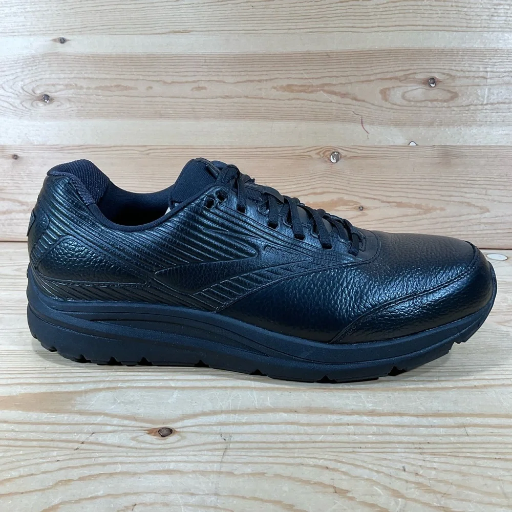 Brooks Adiction Walker 2 Shoes Men's 12.5 B NARROW Black Leather 1103181B072